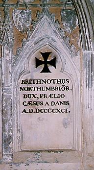The inscription commemorating Brithnoth