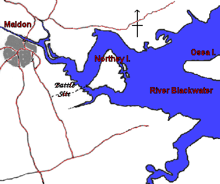Map of the battle site